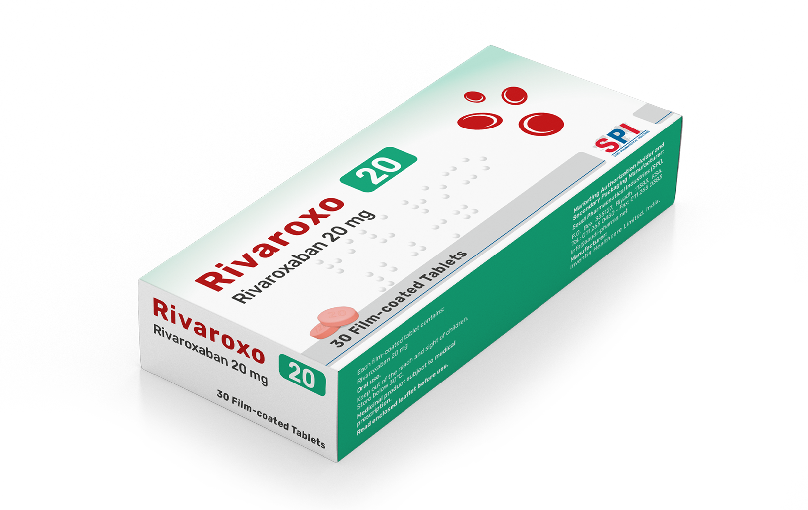 Rivaroxo 20 mg Film-coated Tablet