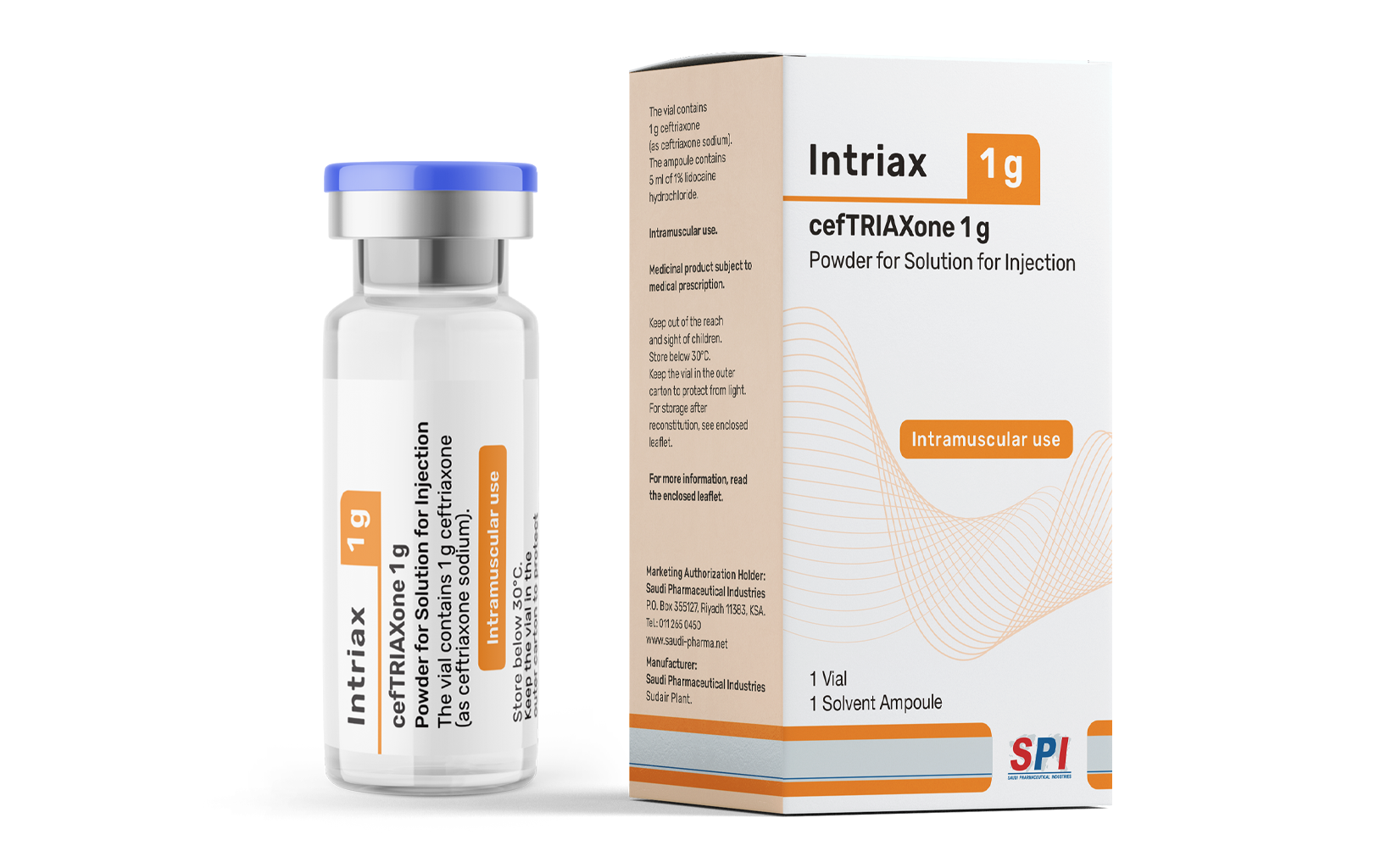 Intriax 1 g Powder for Solution for Injection