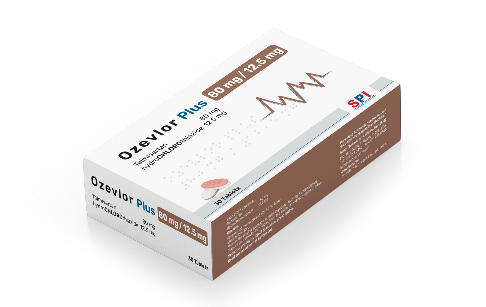 Ozevlor Plus 80/12.5 mg Tablets