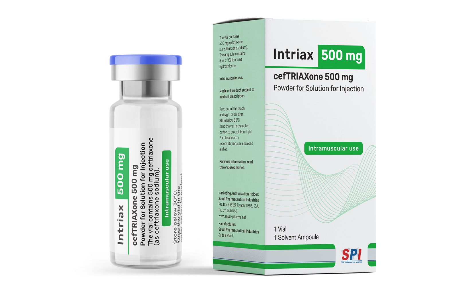 Intriax 500 mg Powder for Solution for Injection